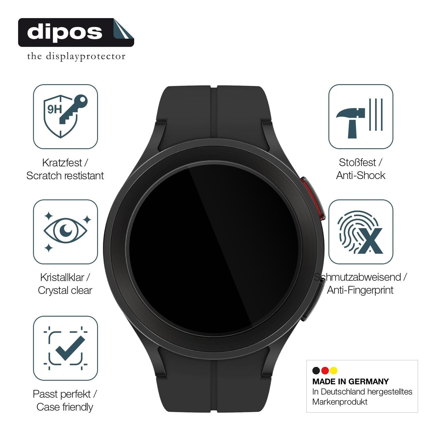 1x 9H Schutzfolie für Samsung Galaxy Watch 5 Pro L (7)