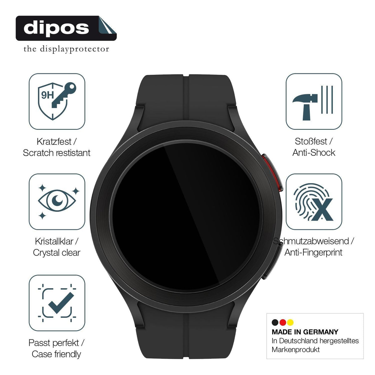 1x 9H Schutzfolie für Samsung Galaxy Watch 5 Pro P (7)