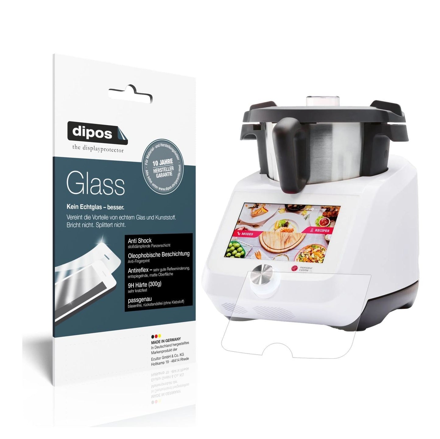 1x 9H Schutzfolie matt für Monsieur Cuisine smart  (1)
