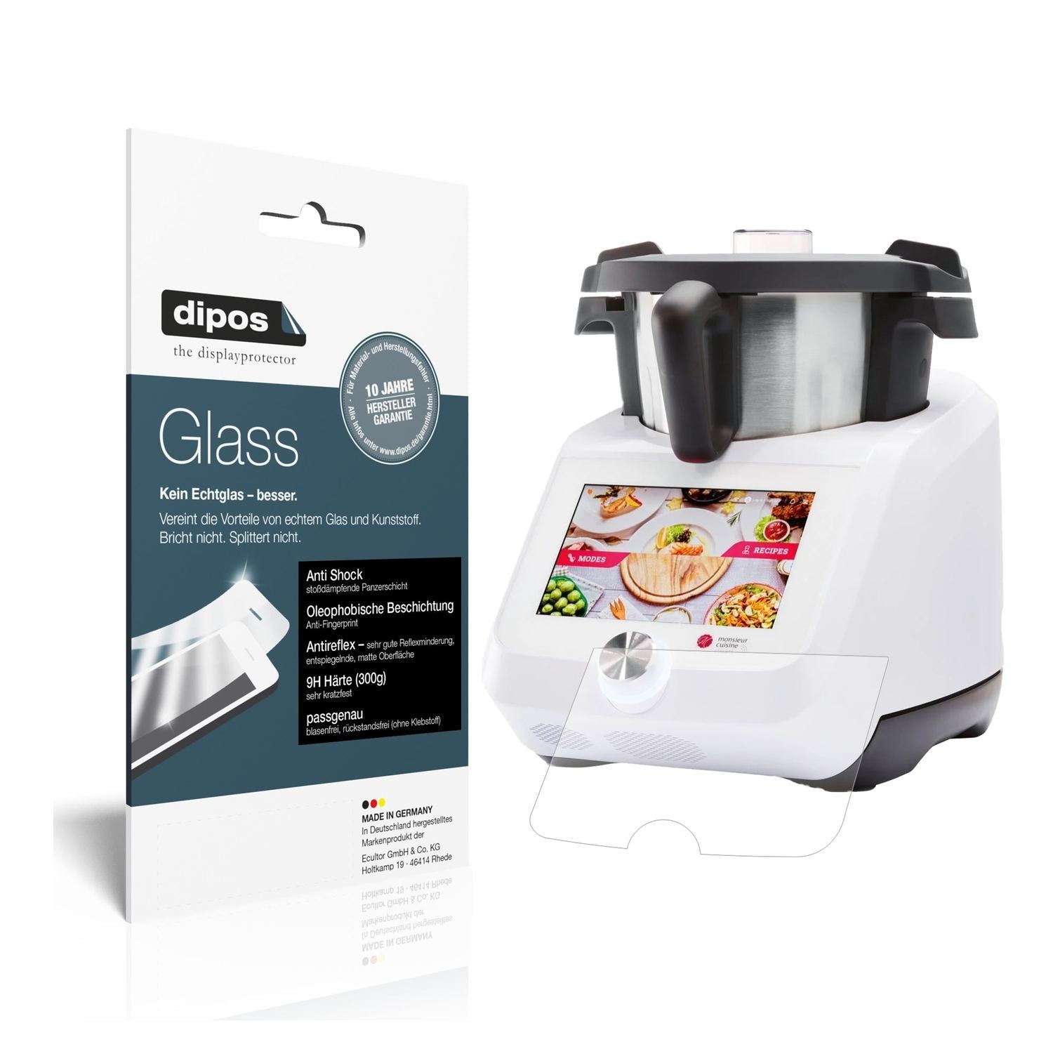 1x 9H Schutzfolie matt für Monsieur Cuisine smart  (1)