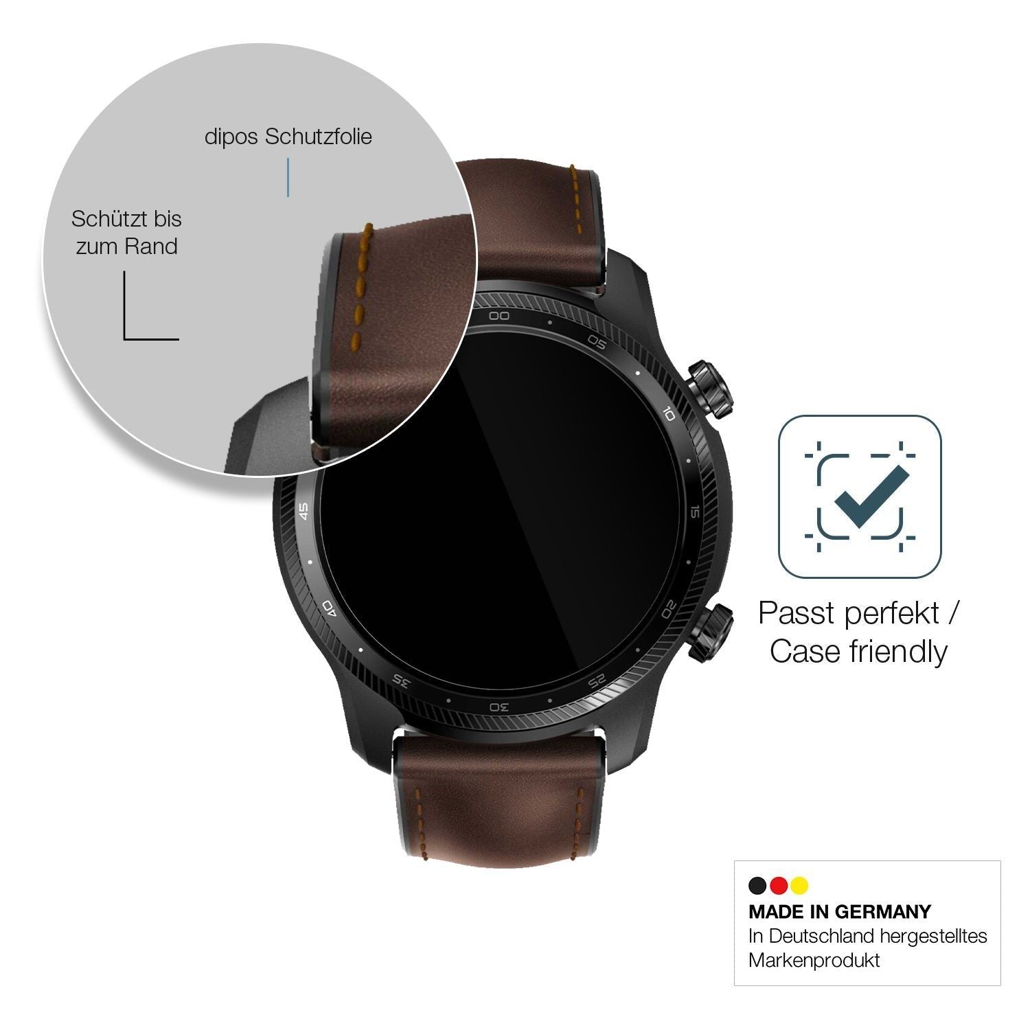 1x 9H Schutzfolie für Ticwatch Pro 3 Ultra Panzerf (6)