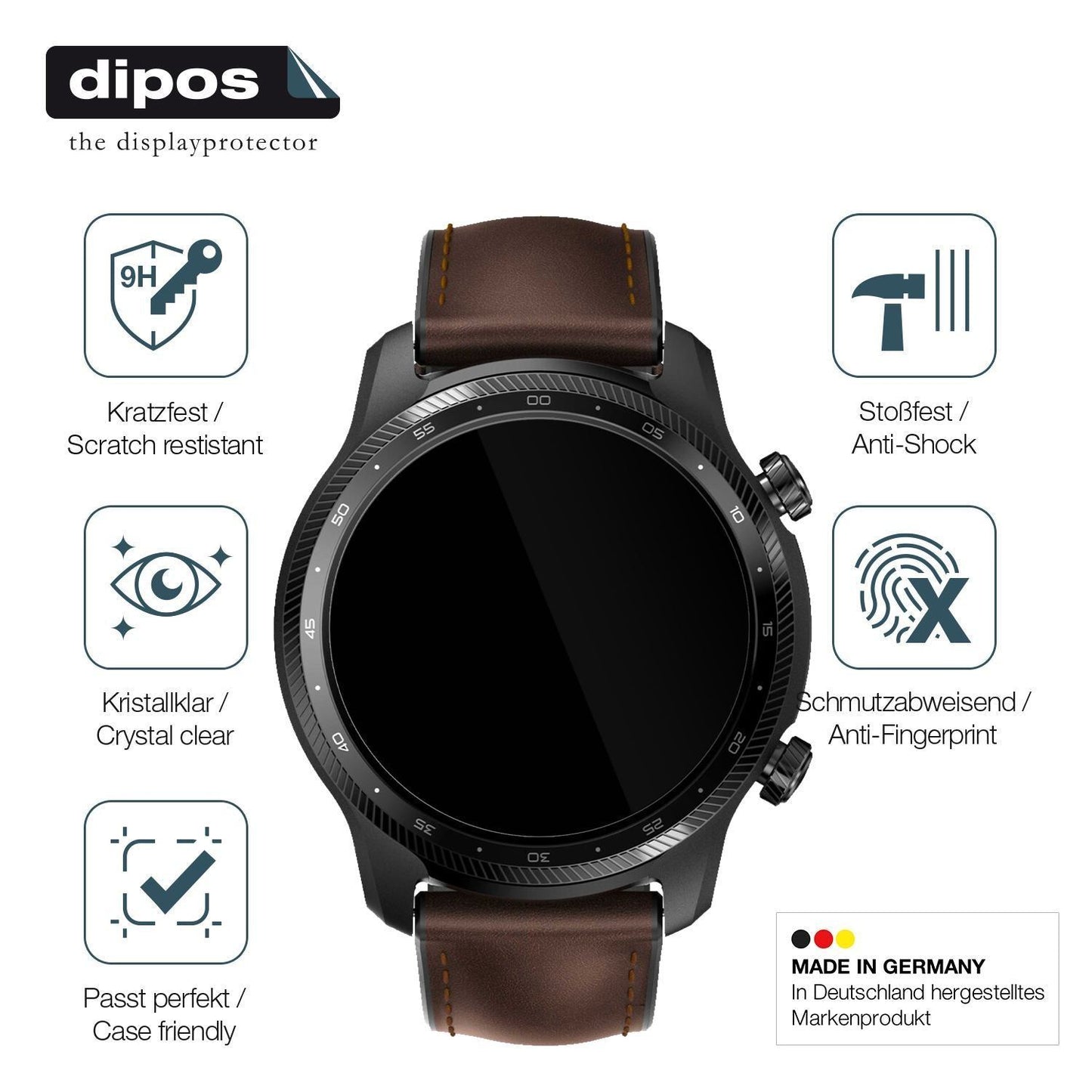 1x 9H Schutzfolie für Ticwatch Pro 3 Ultra Panzerf (7)