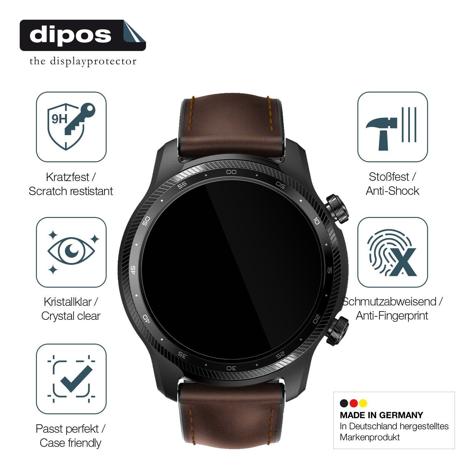 1x 9H Schutzfolie für Ticwatch Pro 3 Ultra Panzerf (7)