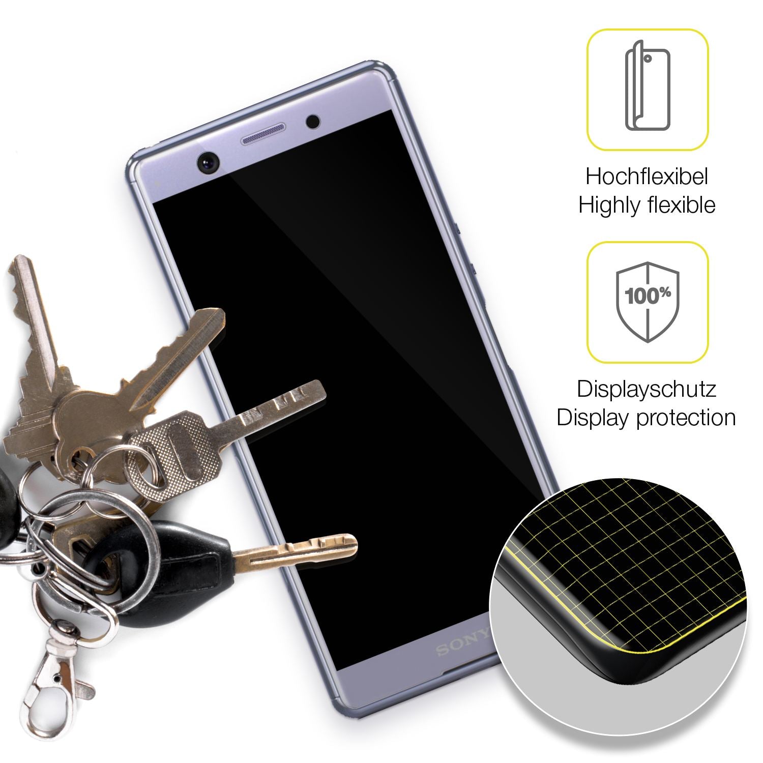2x 3D Full Cover Schutzfolie für Sony Xperia Ace S (3)