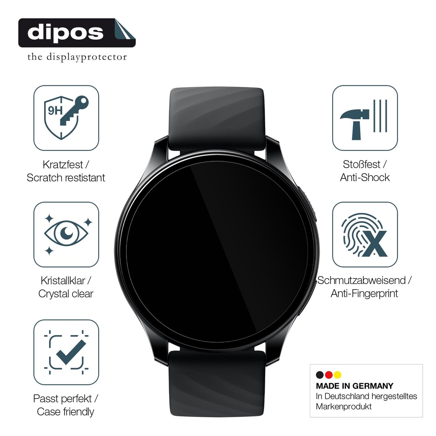 1x 9H Schutzfolie für OnePlus Nord Smartwatch Panz (7)