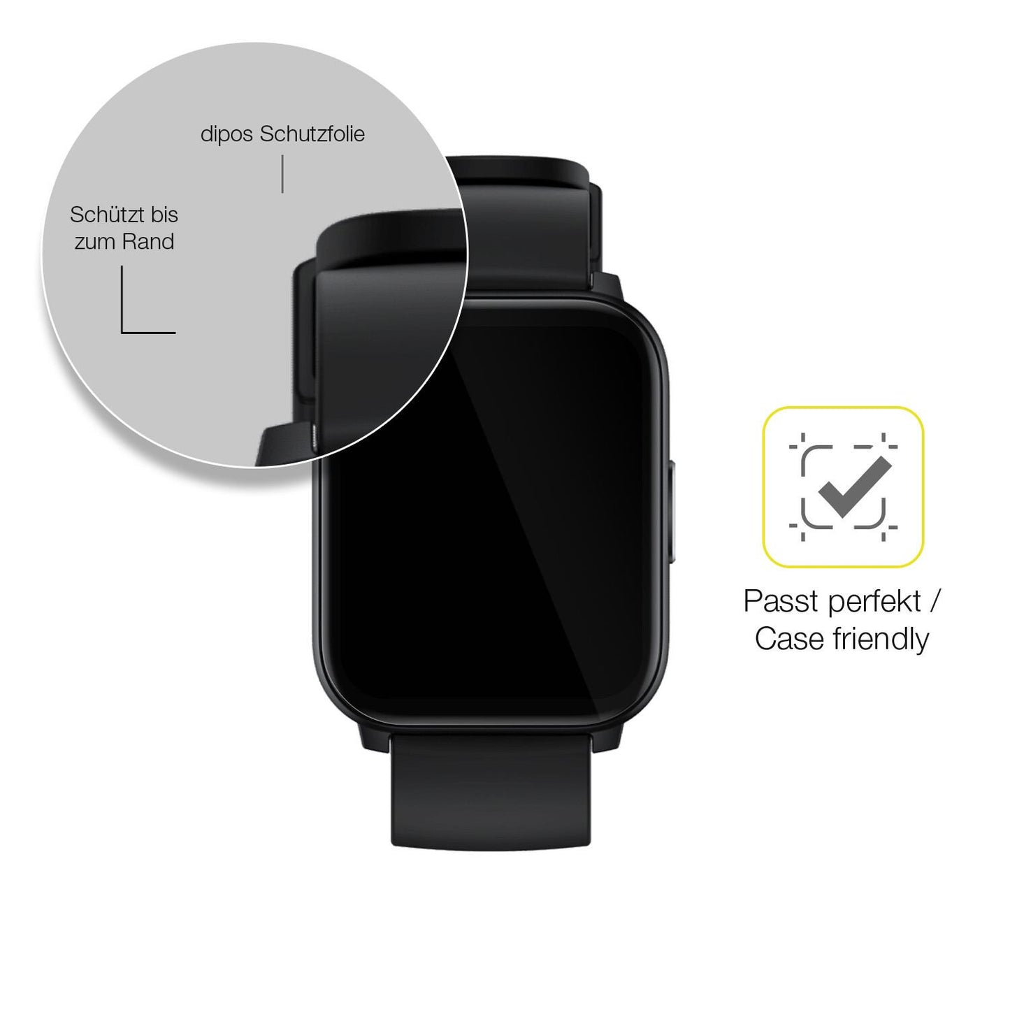 2x 3D Full Cover Schutzfolie für Realme Watch S100 (6)