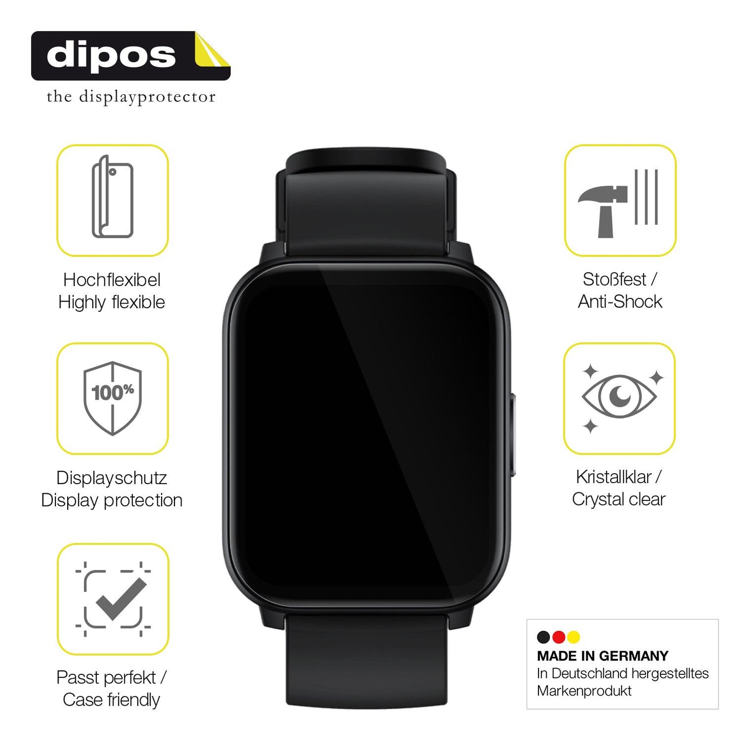 2x 3D Full Cover Schutzfolie für Realme Watch S100 (7)