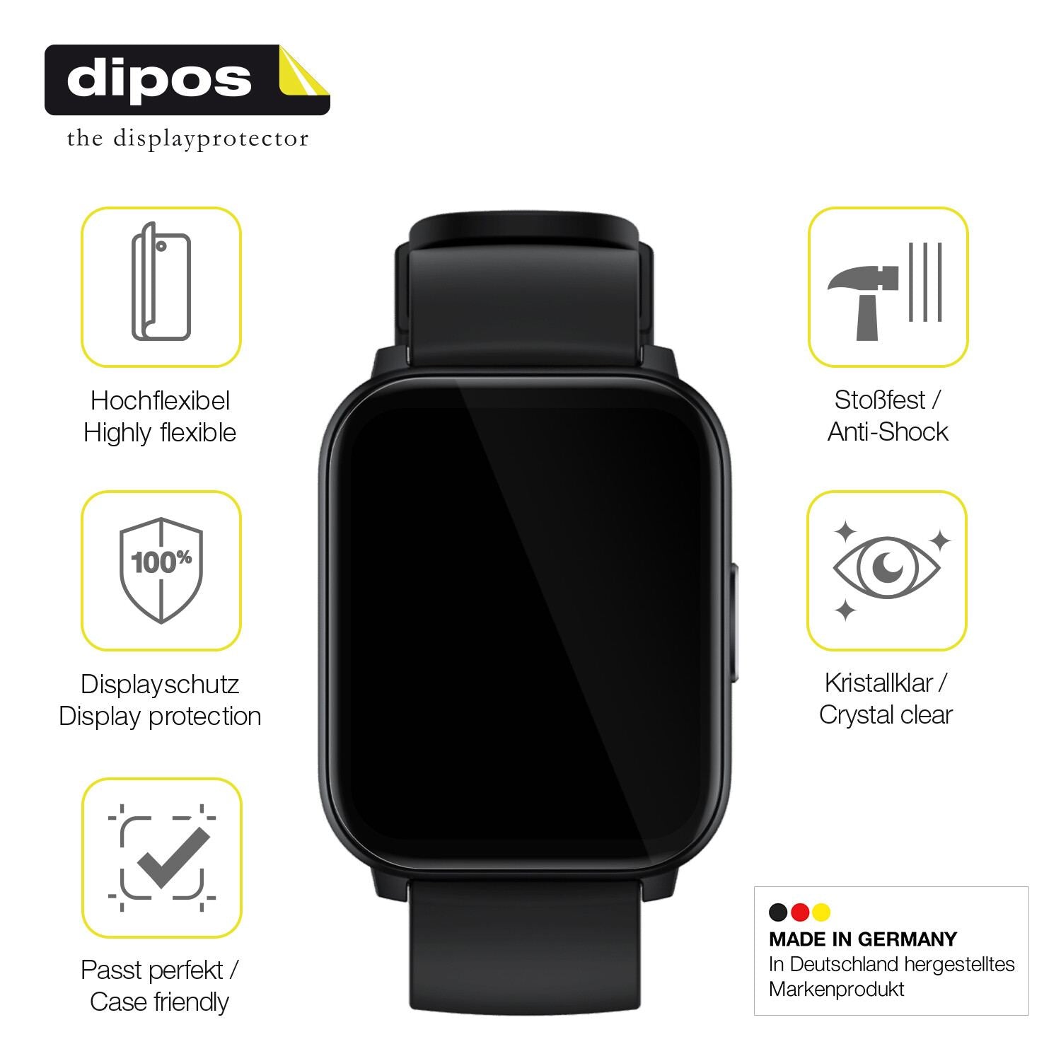 2x 3D Full Cover Schutzfolie für Realme Watch S100 (7)