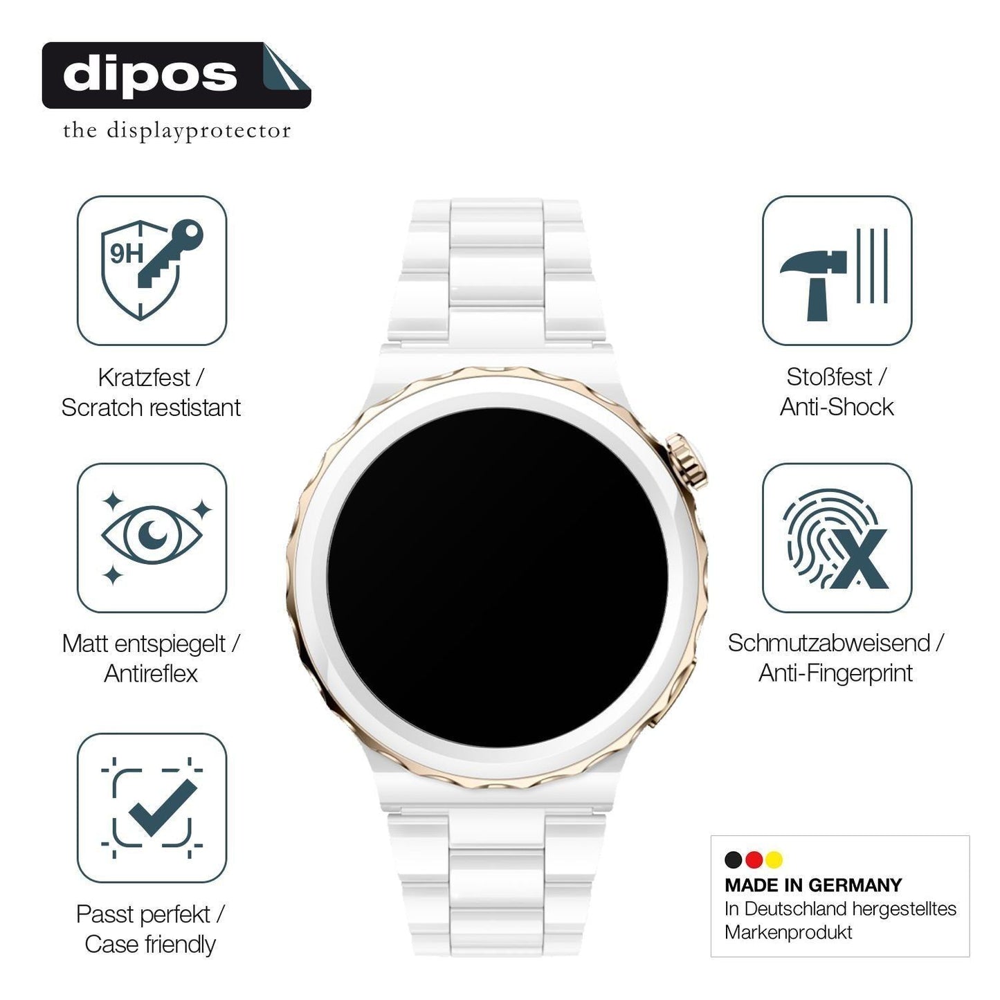 1x 9H Schutzfolie matt für Huawei Watch GT3 Pro Ce (7)