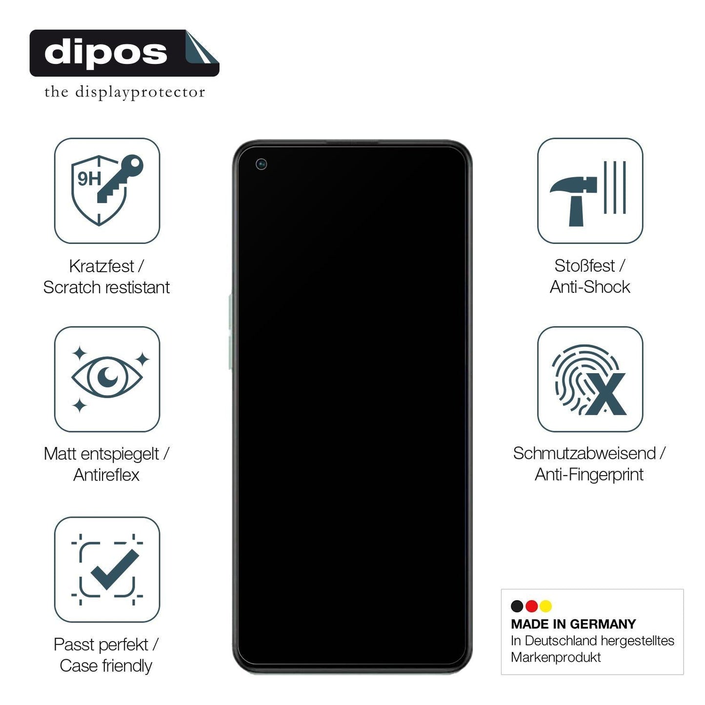 2x 9H Schutzfolie matt für Oppo Reno7 Z 5G Panzerf (7)