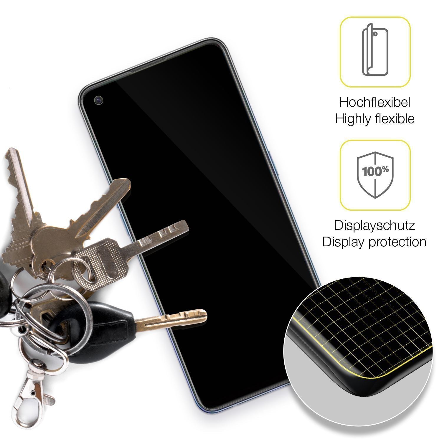 2x 3D Full Cover Schutzfolie für Oppo F19 (3)