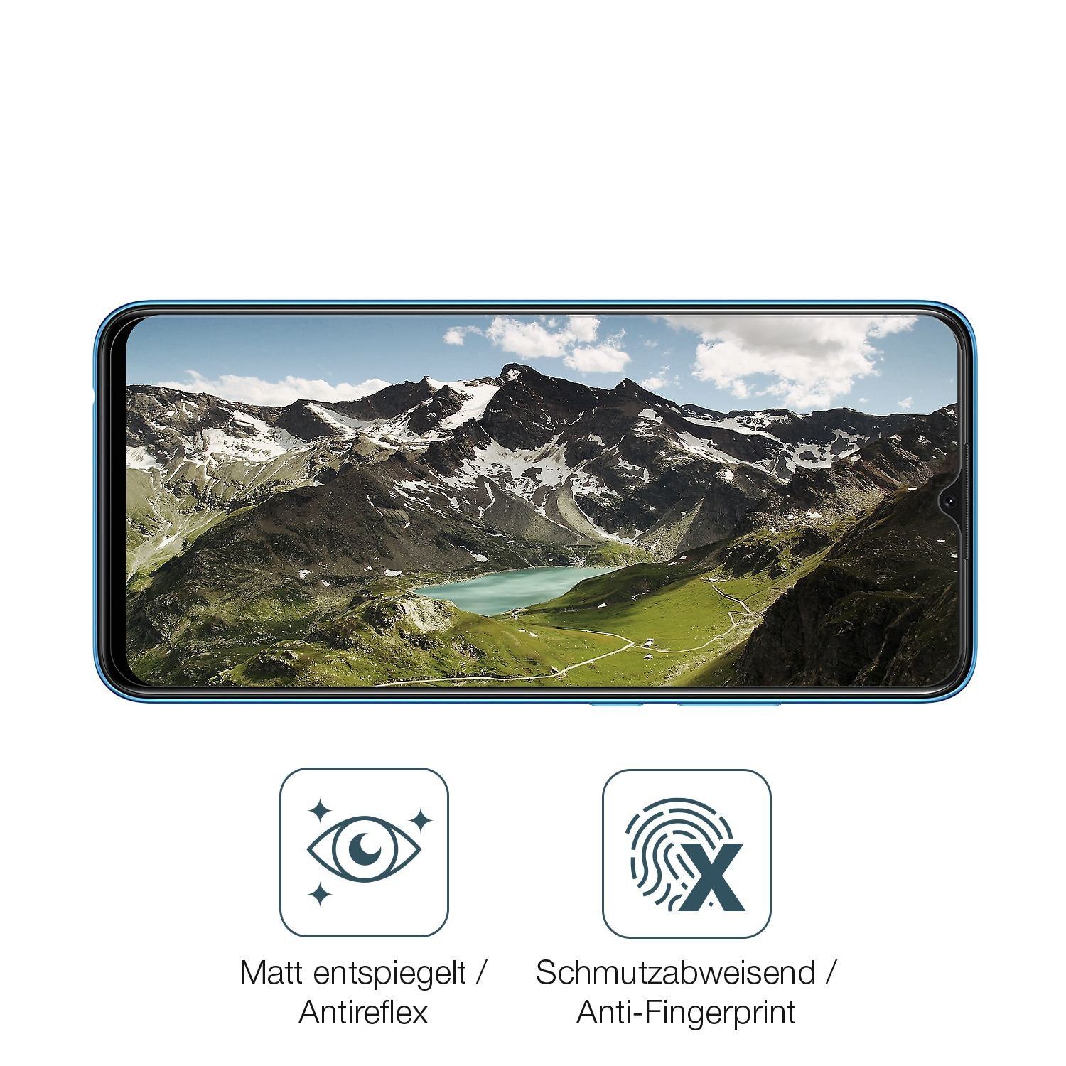 2x 9H Schutzfolie matt für Oppo A16K Panzerfolie (5)