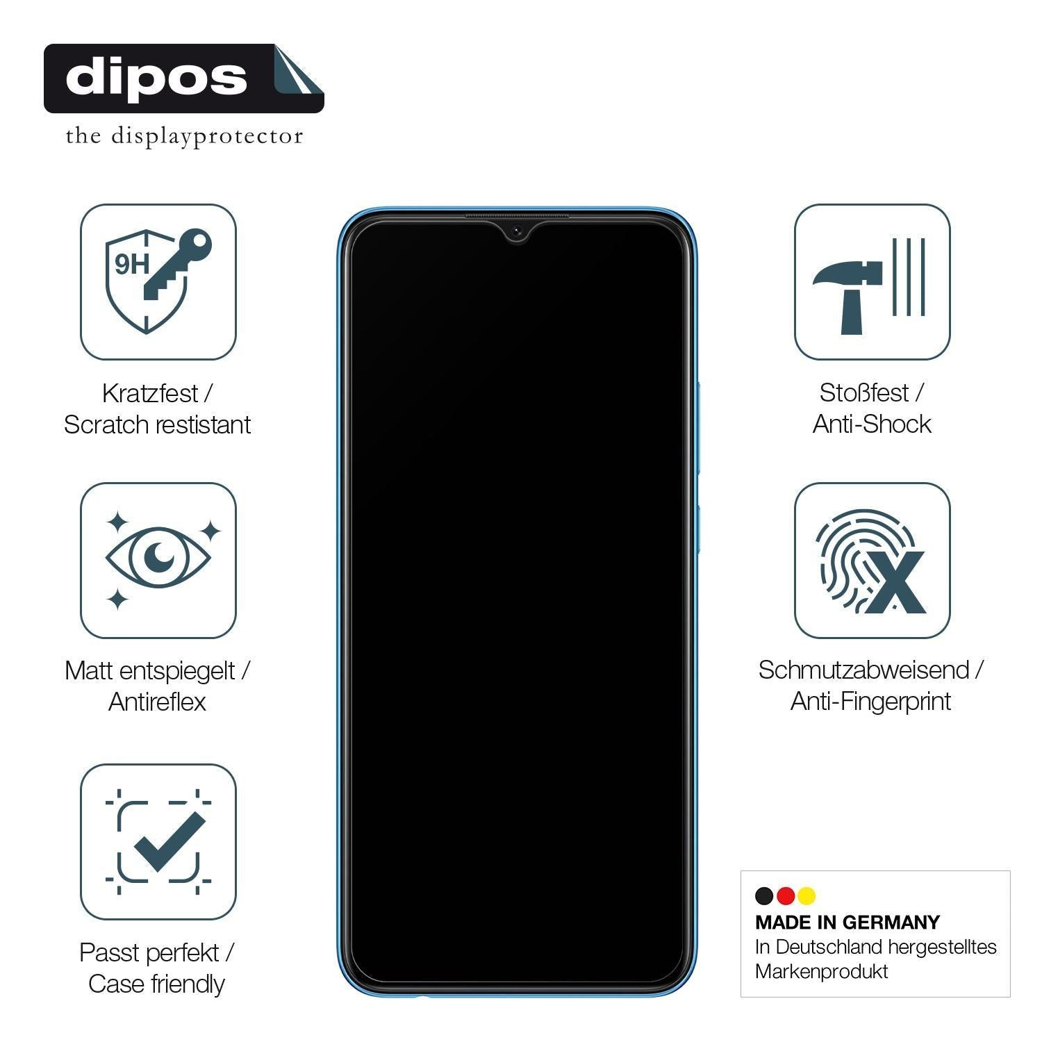 2x 9H Schutzfolie matt für Oppo A16K Panzerfolie (7)