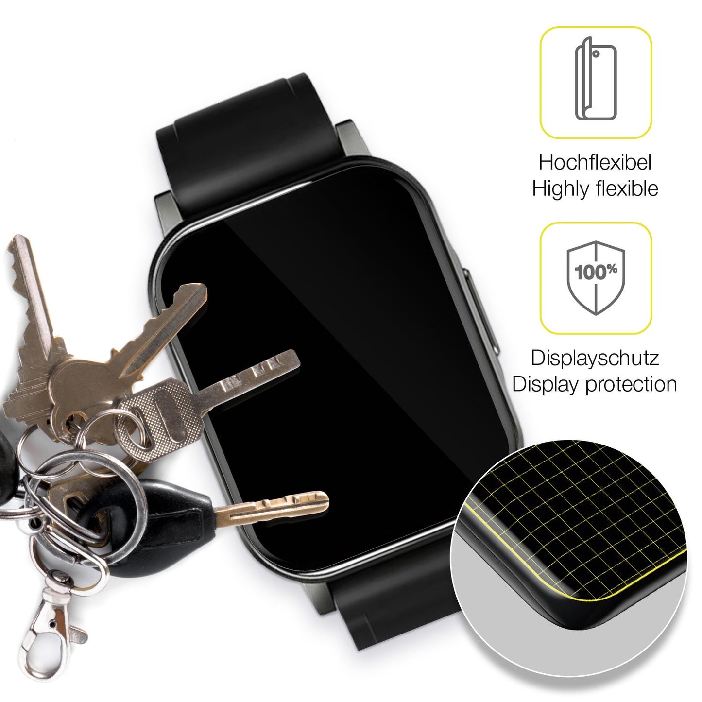 2x 3D Full Cover Schutzfolie für Haylou LS02 watch (3)