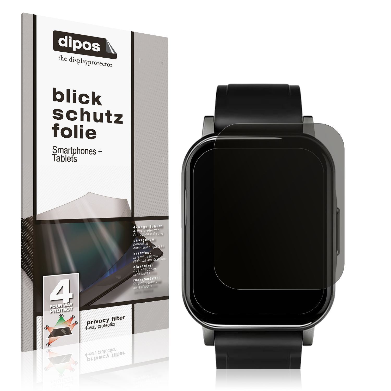 Blickschutzfolie für Haylou LS02 watch matt Schutz (1)