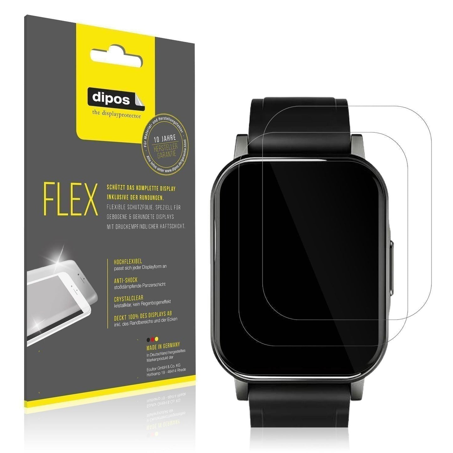 3x 3D Full Cover Schutzfolie für Haylou LS02 watch (1)