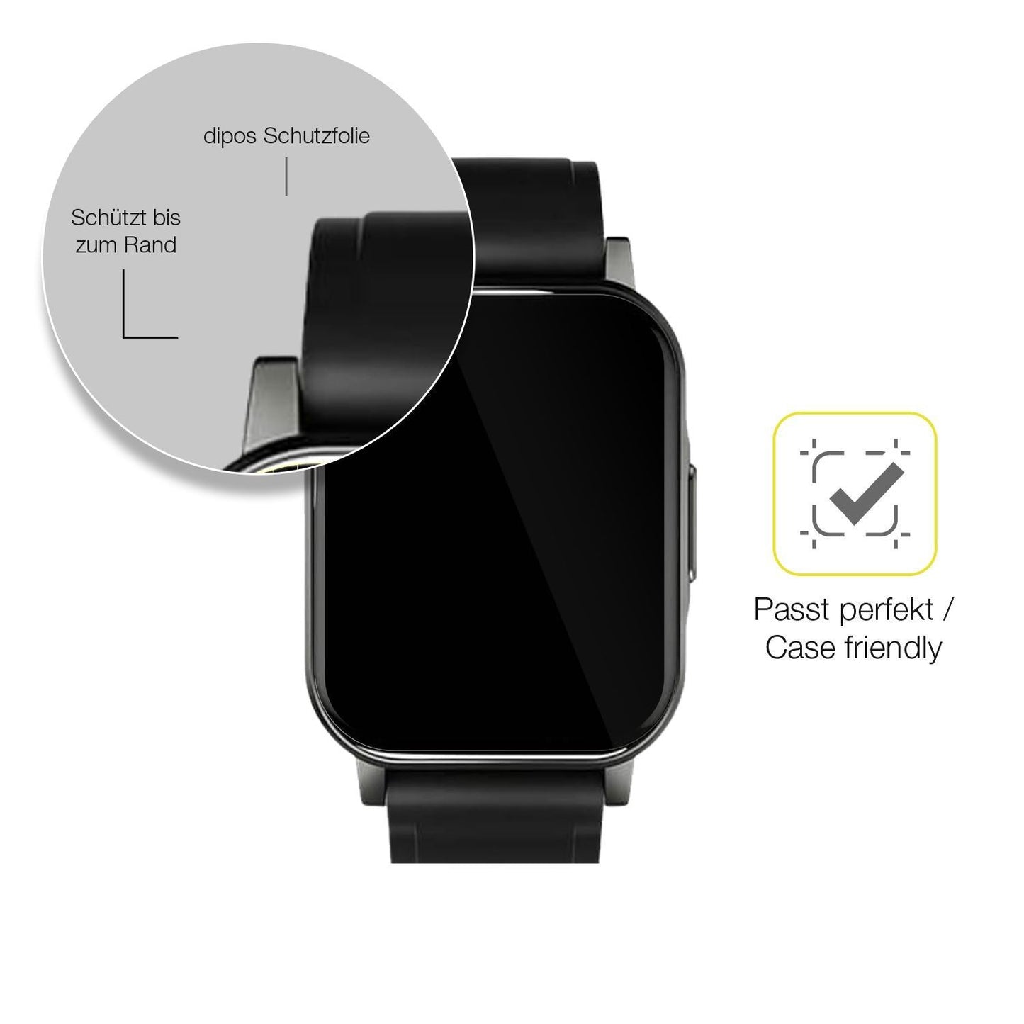 3x 3D Full Cover Schutzfolie für Haylou LS02 watch (6)