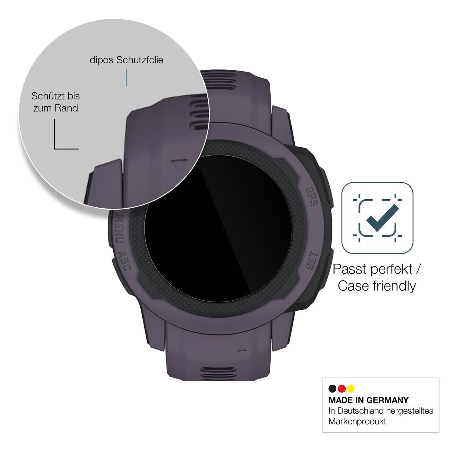 1x 9H Schutzfolie für Garmin Instinct 2S (40mm) Pa (6)