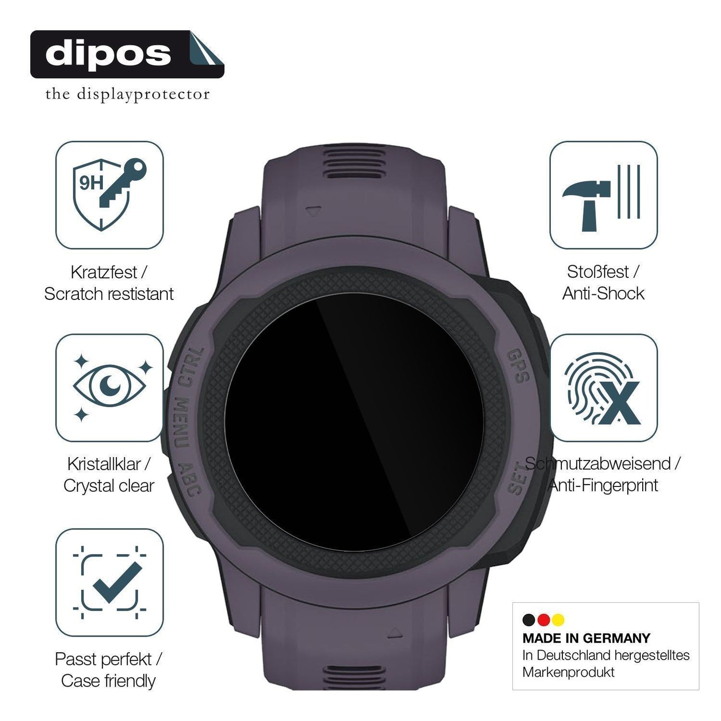 1x 9H Schutzfolie für Garmin Instinct 2S (40mm) Pa (7)