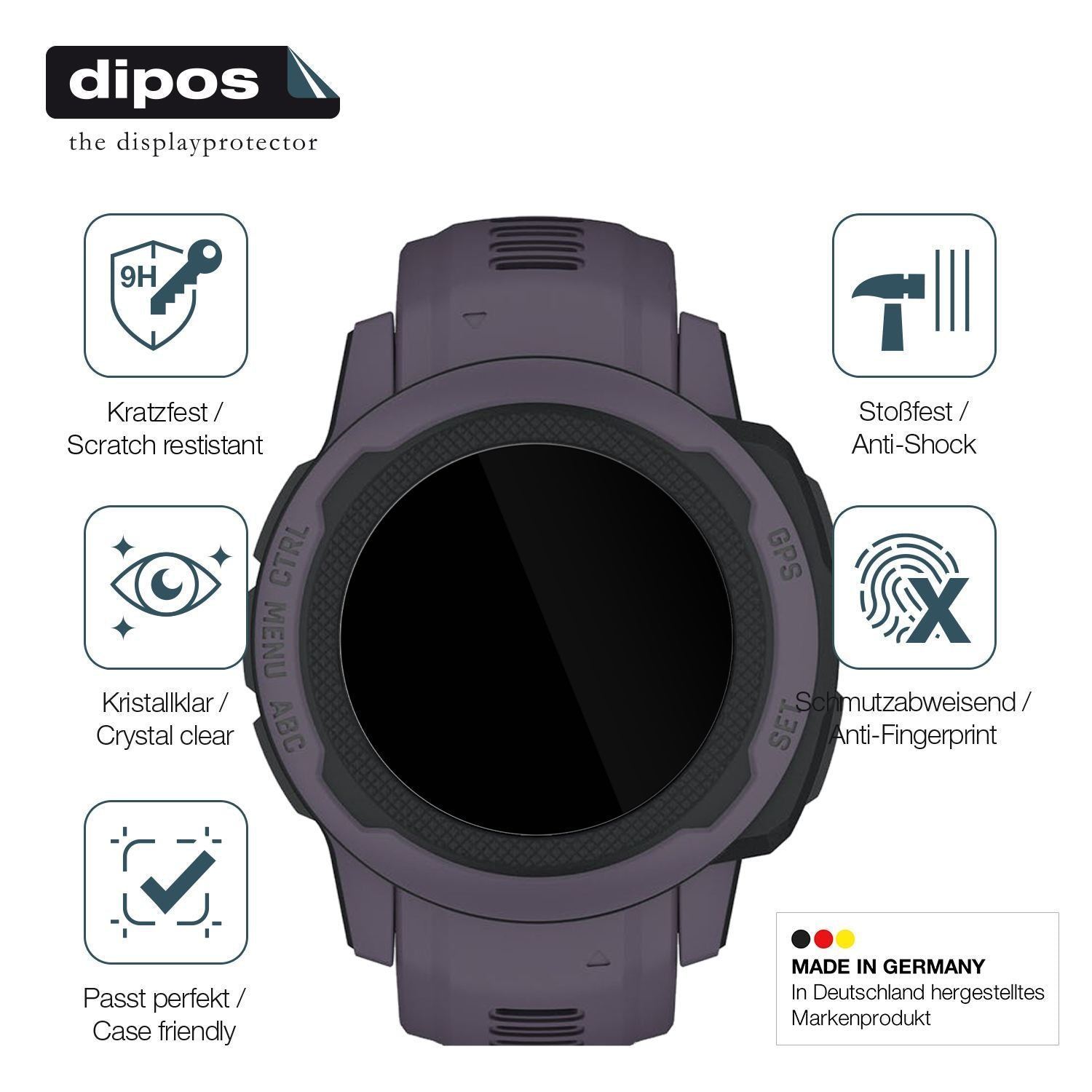 1x 9H Schutzfolie für Garmin Instinct 2S (40mm) Pa (7)