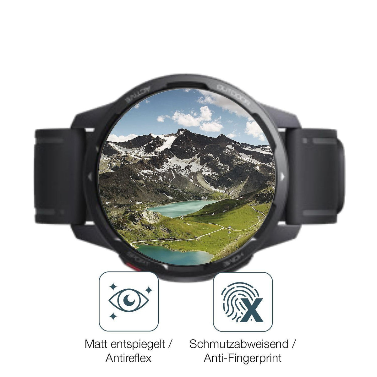 1x 9H Schutzfolie matt für Xiaomi Watch S1 Active  (5)