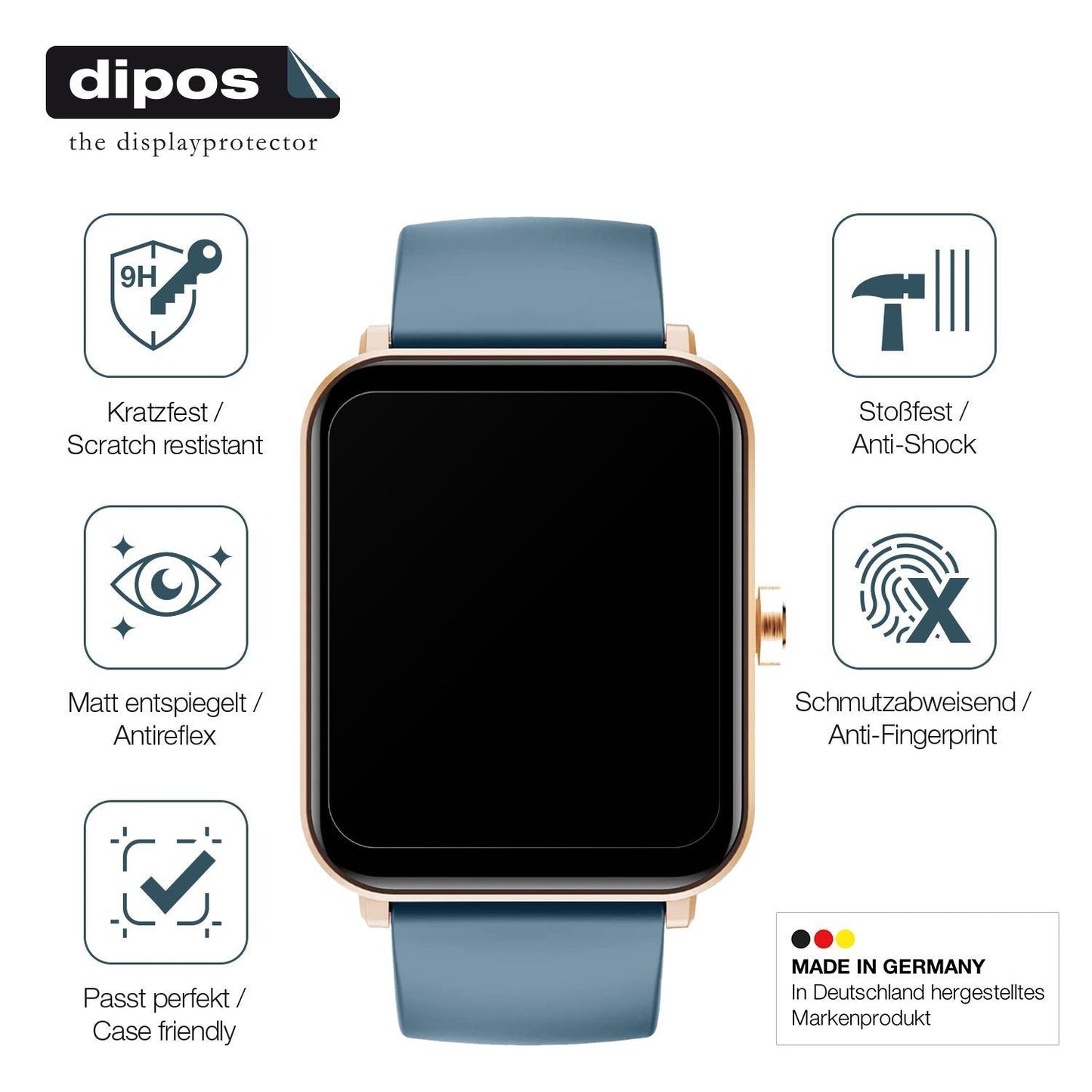 2x 9H Schutzfolie matt für Huakua G50 Smartwatch P (7)