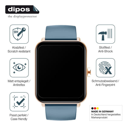 2x 9H Schutzfolie matt für Huakua G50 Smartwatch P (7)