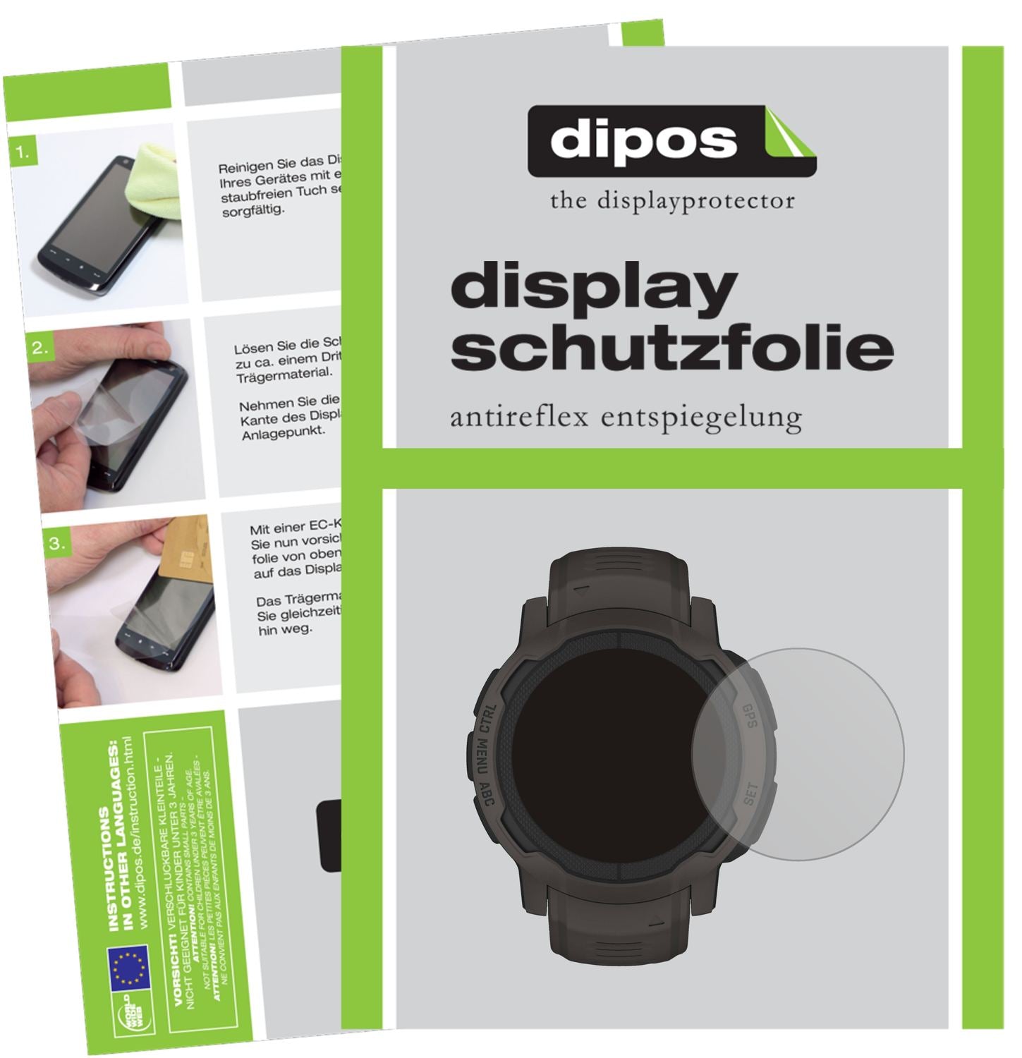 5x Schutzfolie matt für Garmin Instinct 2 (40mm) D (1)