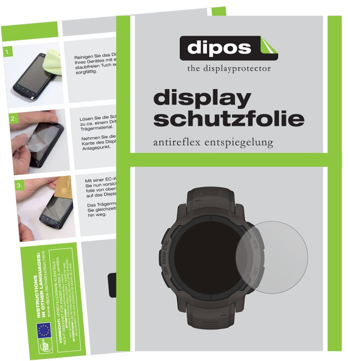 2x Schutzfolie matt für Garmin Instinct 2 (40mm) D (1)