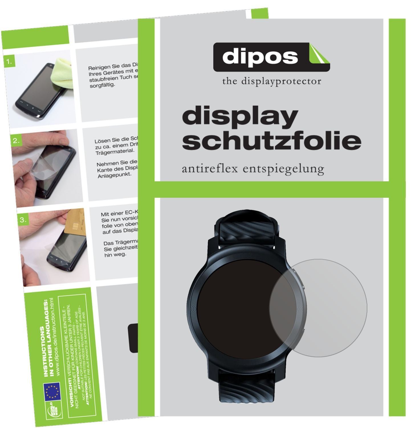 5x Schutzfolie matt für Motorola Moto Watch 100 Di (1)