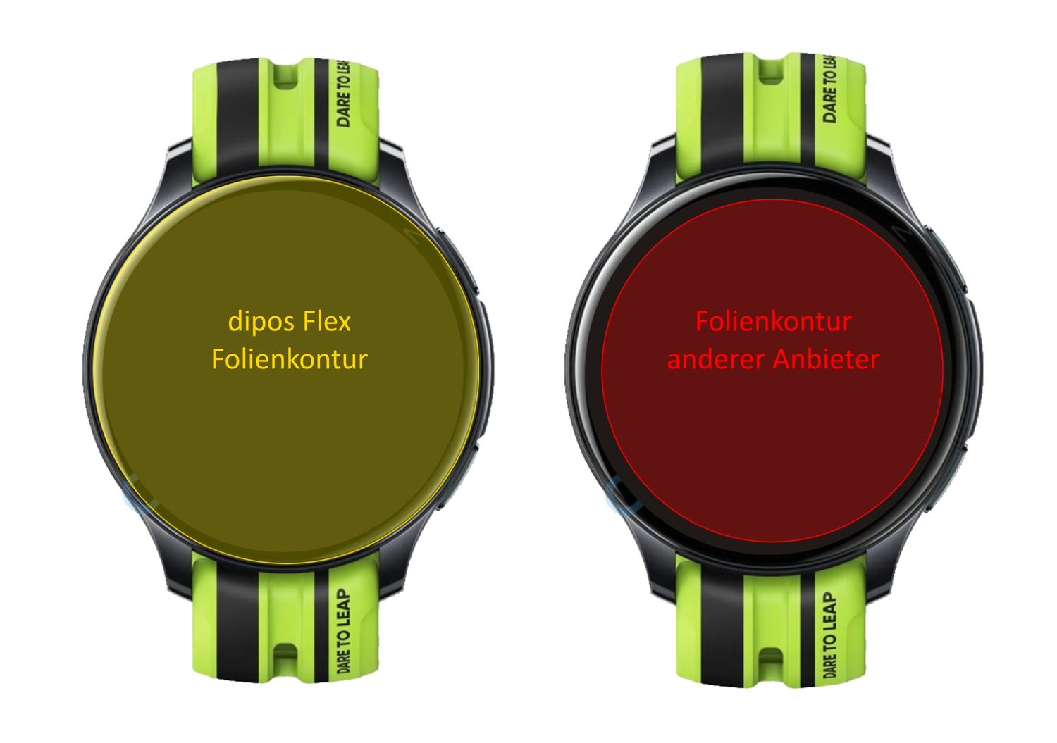 2x 3D Full Cover Schutzfolie für Realme Watch T1 (2)