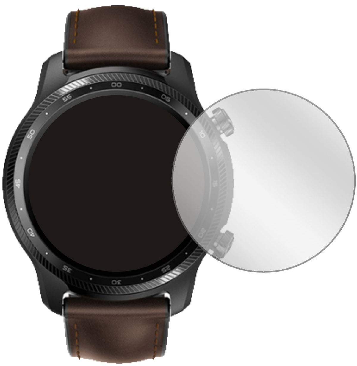 5x Schutzfolie klar für TicWatch Pro X Display-Sch (2)