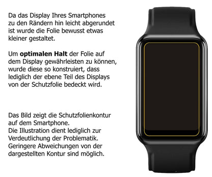 1x 9H Schutzfolie matt für Oppo Watch Free Panzerf (3)