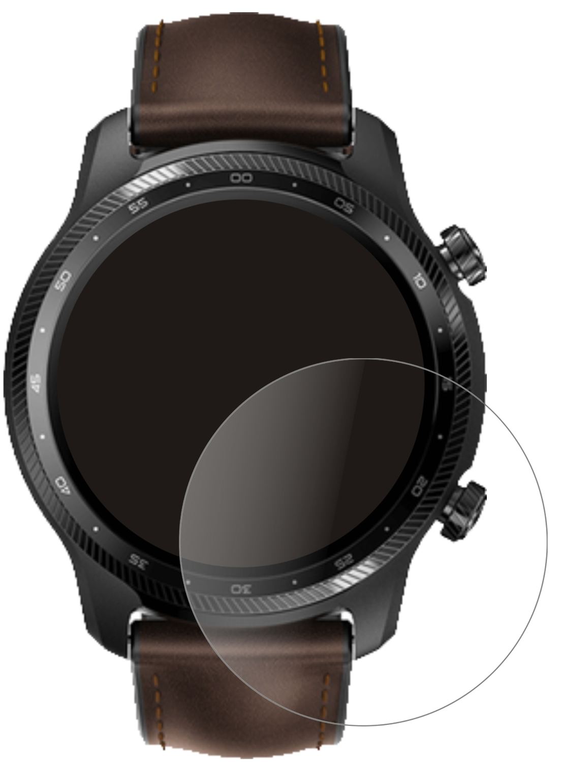 2x 9H Schutzfolie matt für TicWatch Pro X Panzerfo (2)