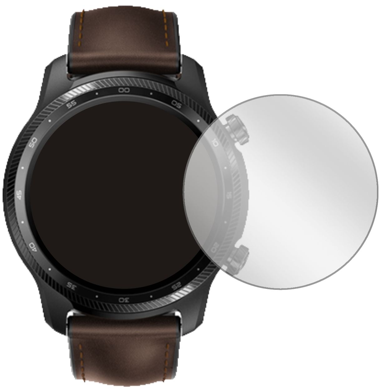 6x Schutzfolie klar für TicWatch Pro X Display-Sch (2)