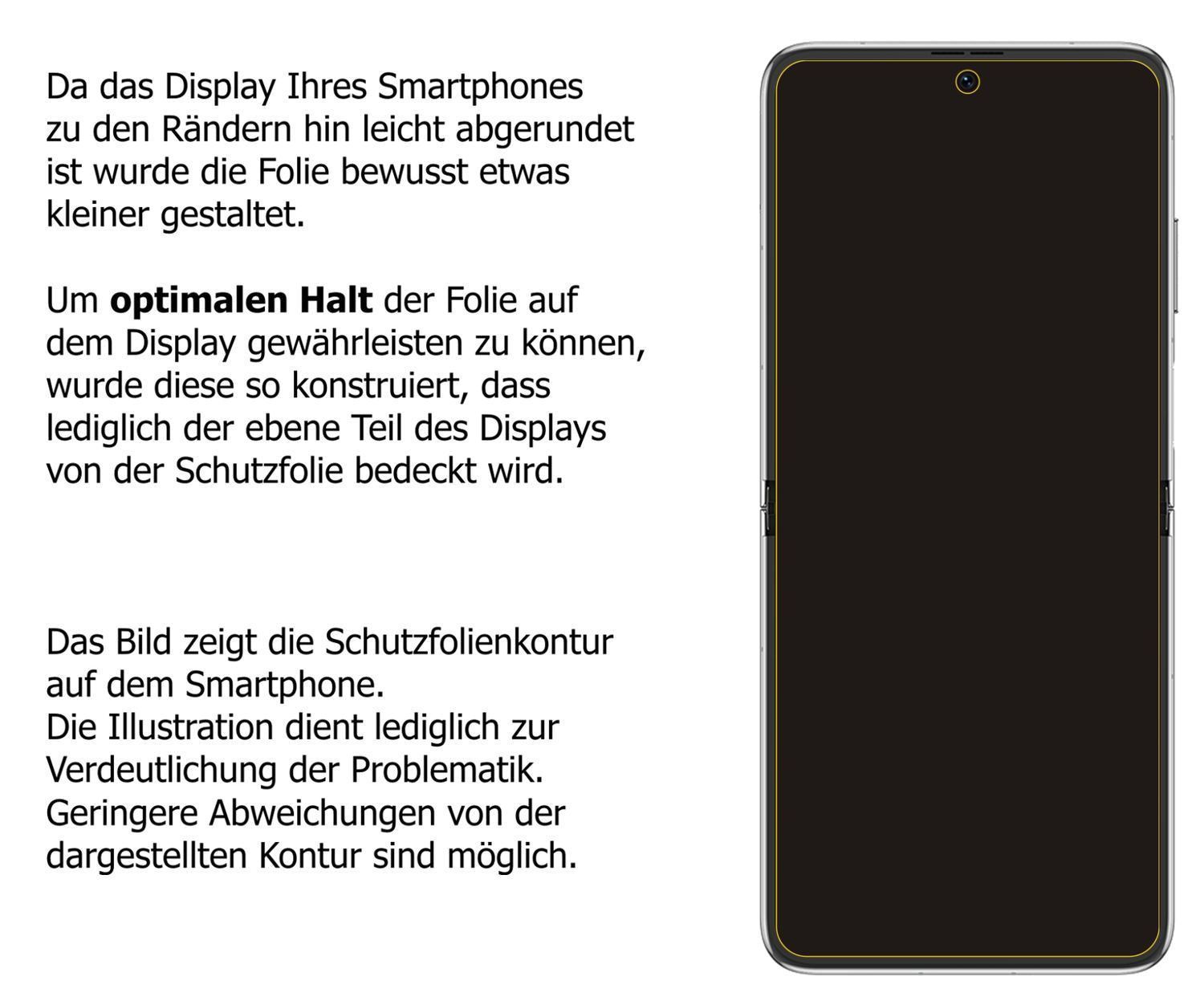 5x Schutzfolie matt für Huawei P50 Pocket Display- (6)