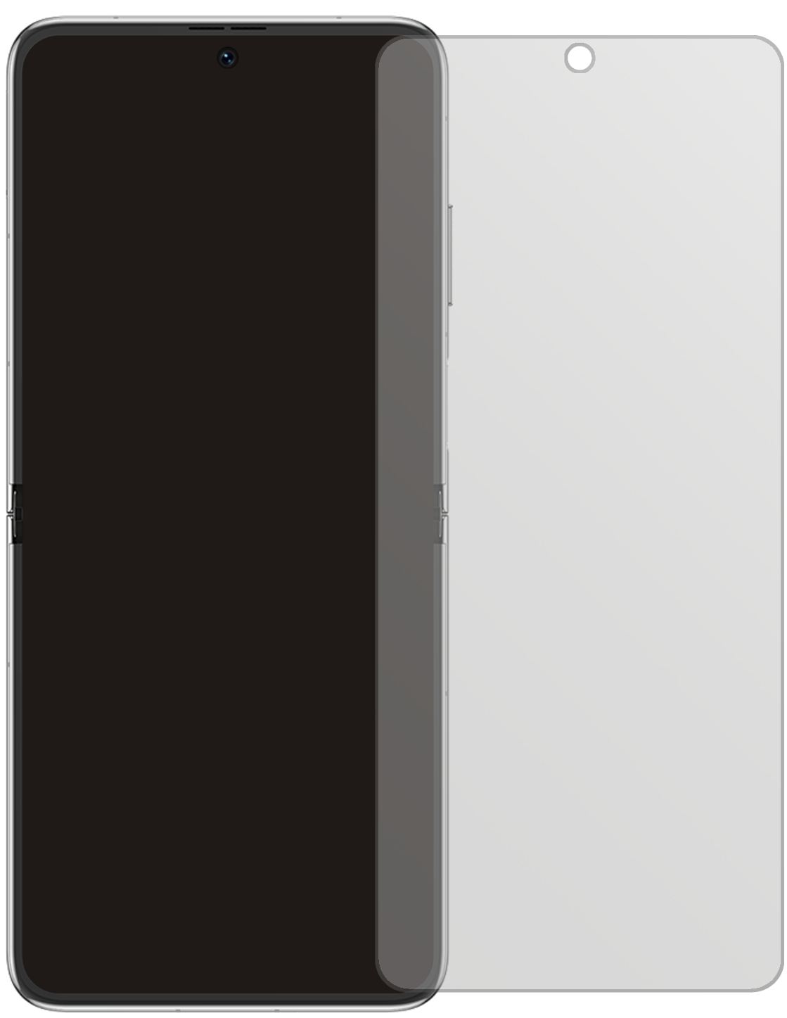 6x Schutzfolie matt für Huawei P50 Pocket Display- (2)
