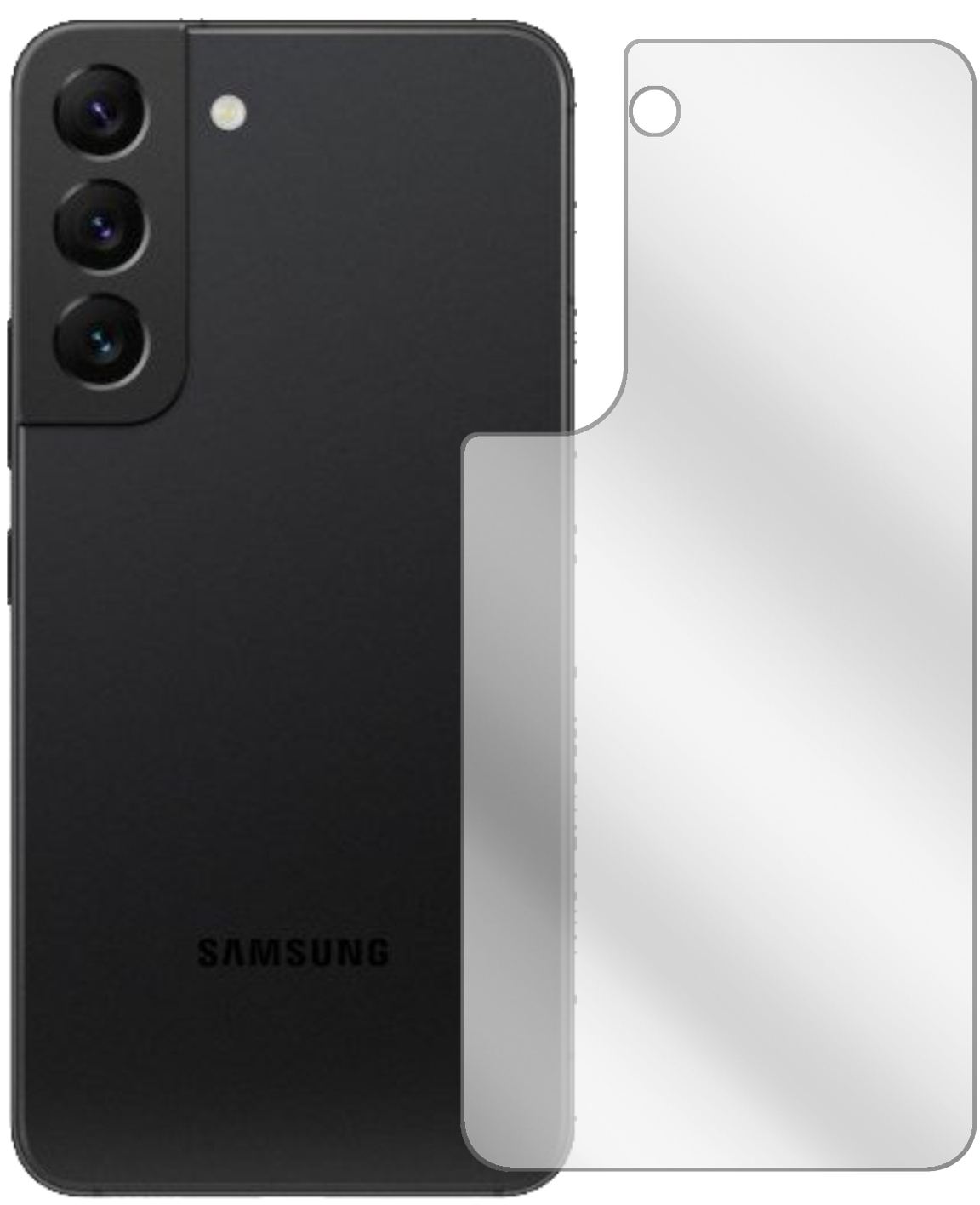 1x Schutzfolie klar für Samsung Galaxy S22 Rücksei (2)