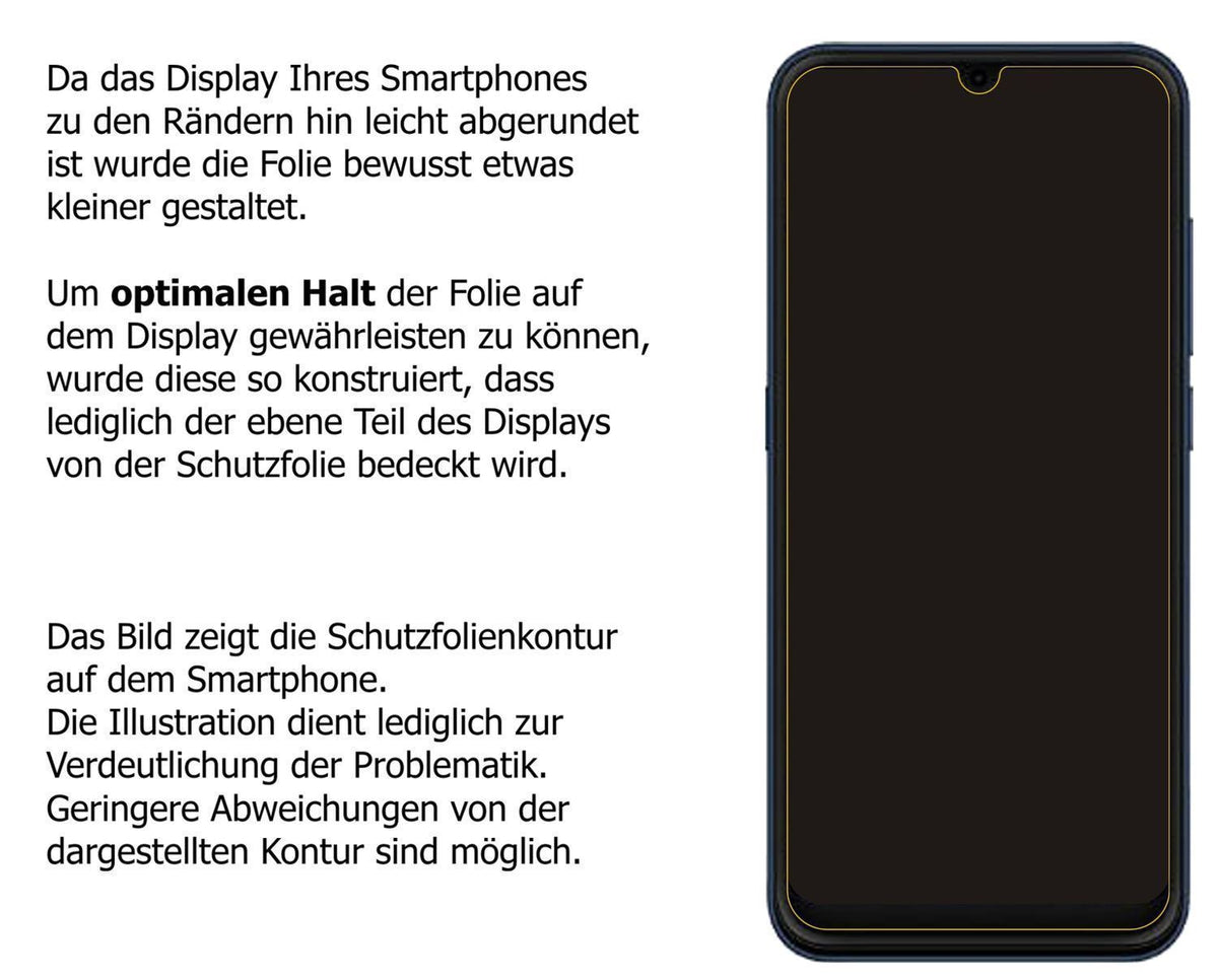 2x Schutzfolie matt für Hisense U50 Display-Schutz (6)
