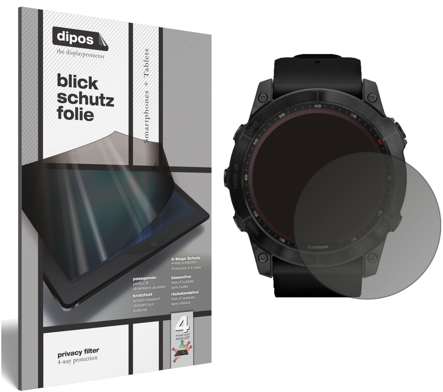 Blickschutzfolie für Garmin Fenix 7 (47 mm) matt S (1)