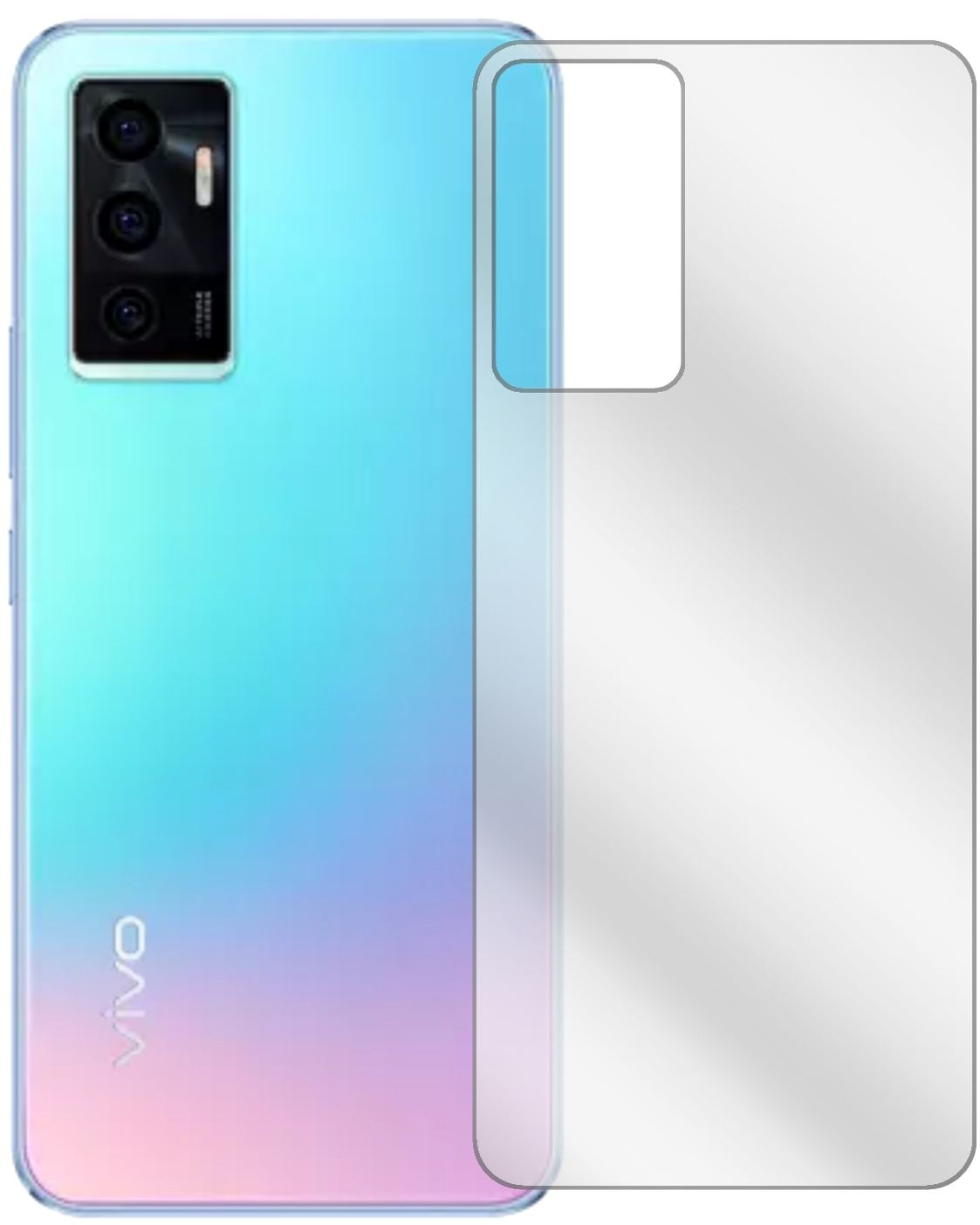 1x Schutzfolie klar für Vivo V23e 5G Rückseite Dis (2)