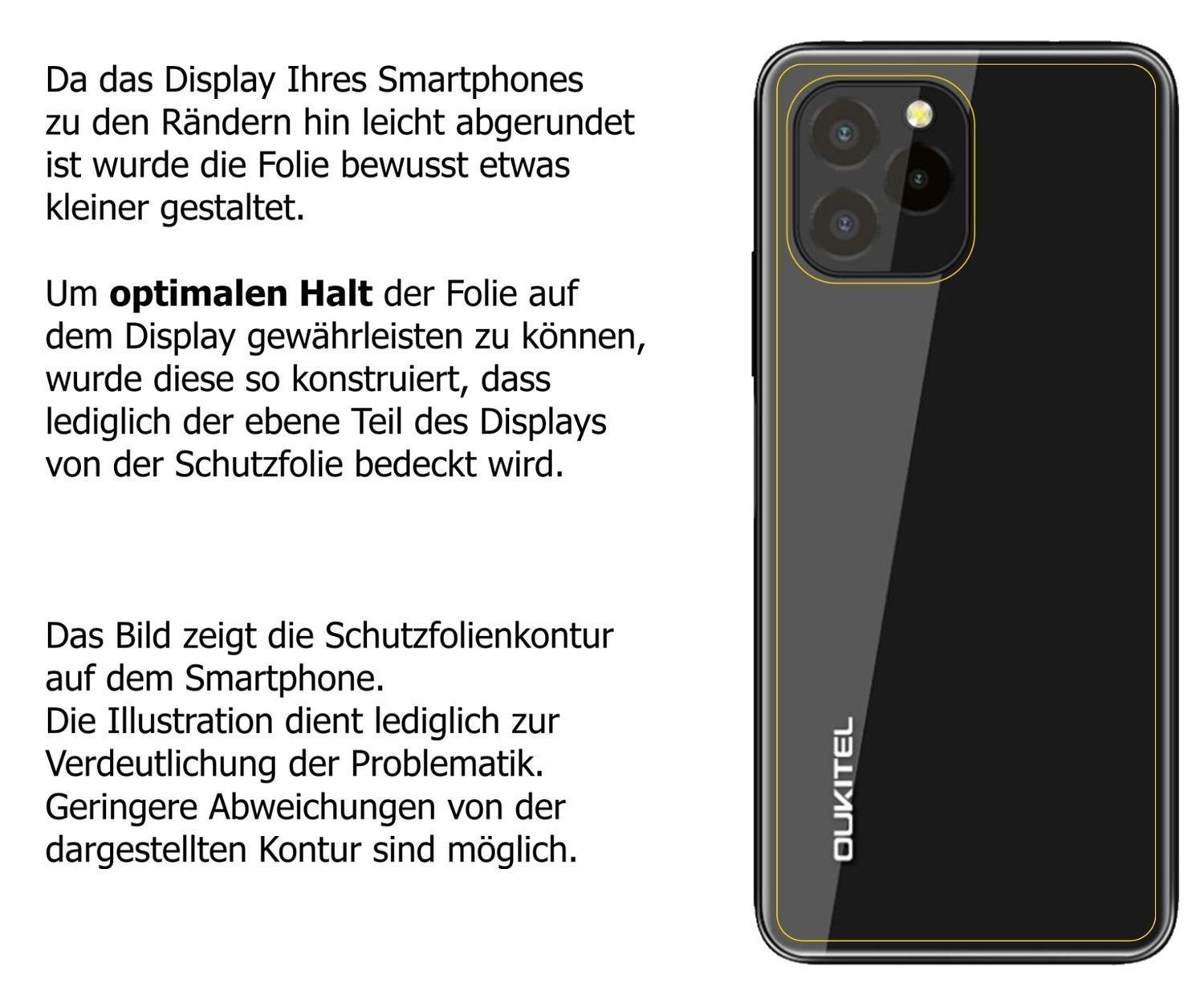 2x 9H Schutzfolie matt für Oukitel C21 Pro Rücksei (3)