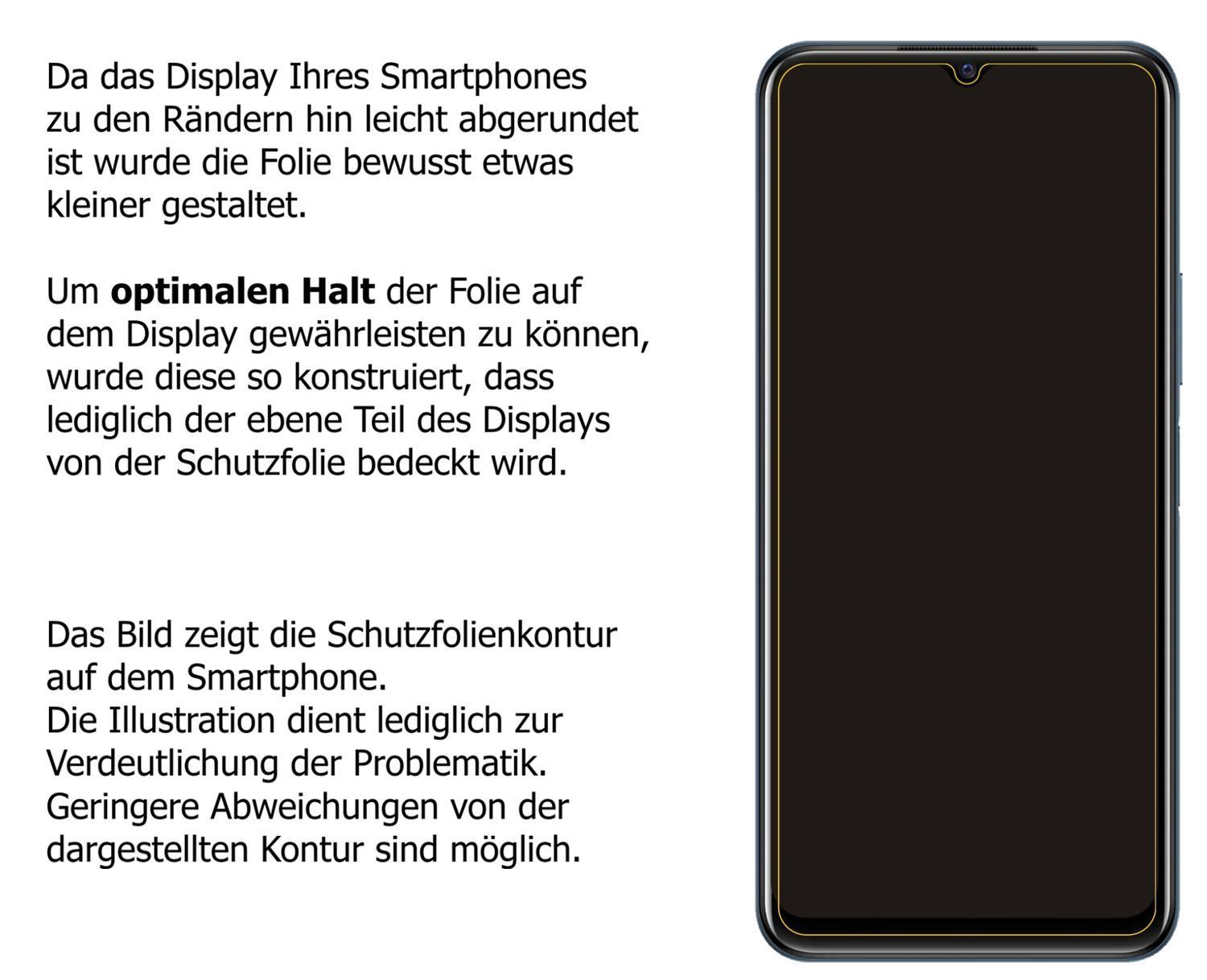 1x 9H Schutzfolie matt für Vivo Y21T Panzerfolie (3)