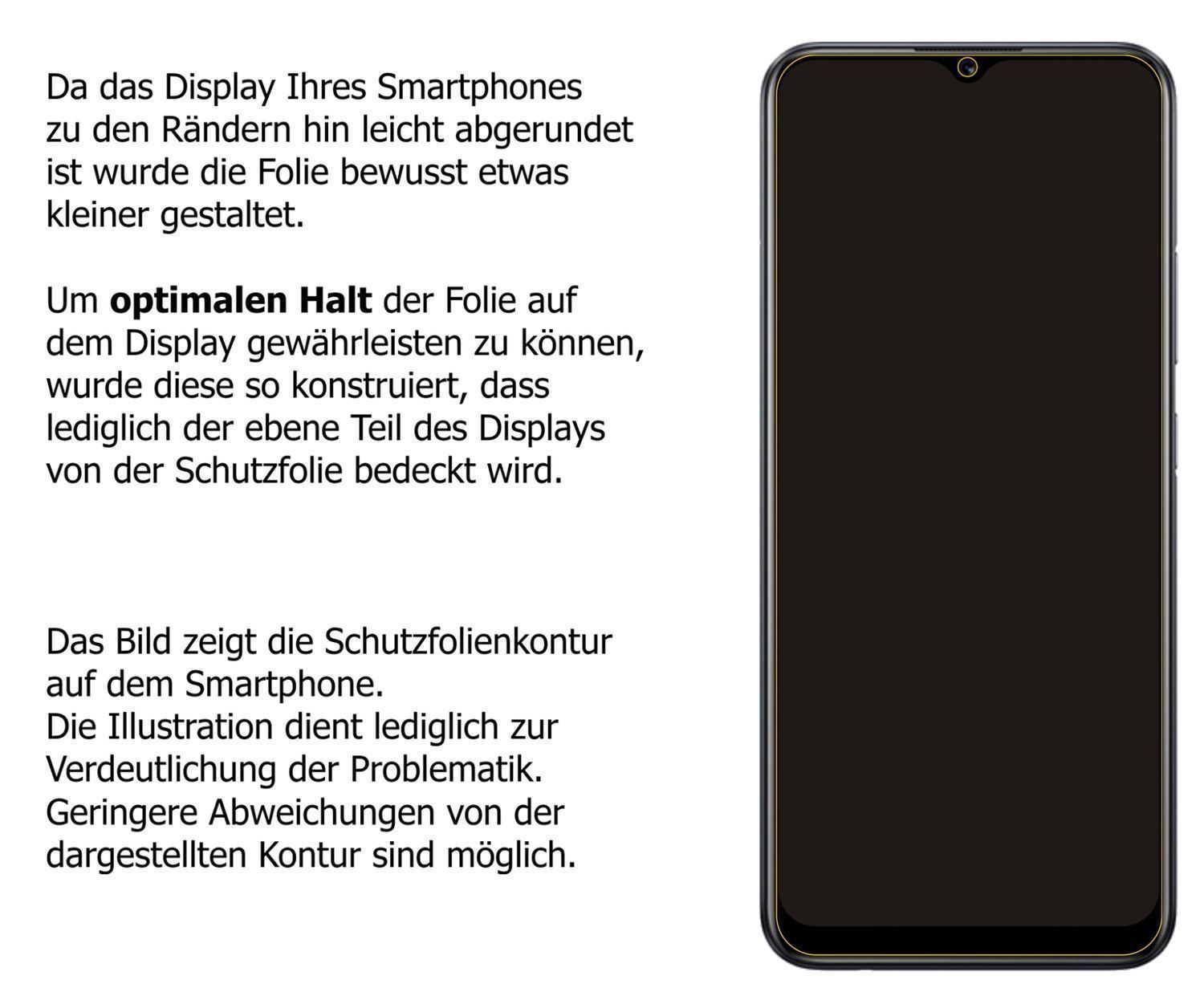 2x 9H Schutzfolie matt für Realme Narzo 50i Panzer (3)