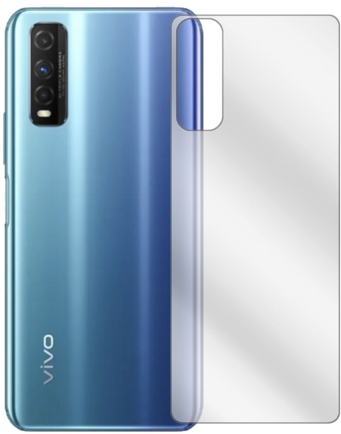 6x Schutzfolie klar für vivo Y50t Rückseite Displa (2)