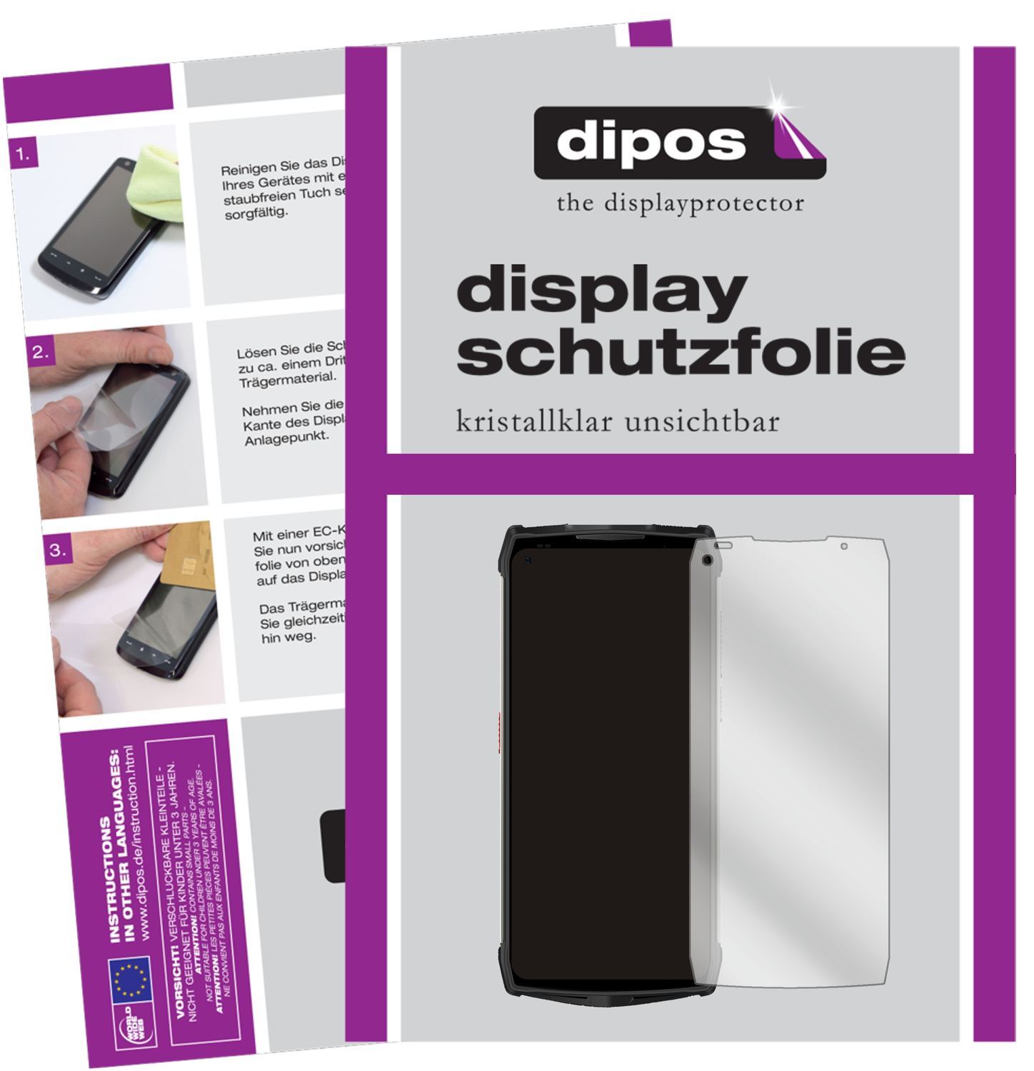 5x Schutzfolie klar für Ulefone Power Armor 13 Dis (1)
