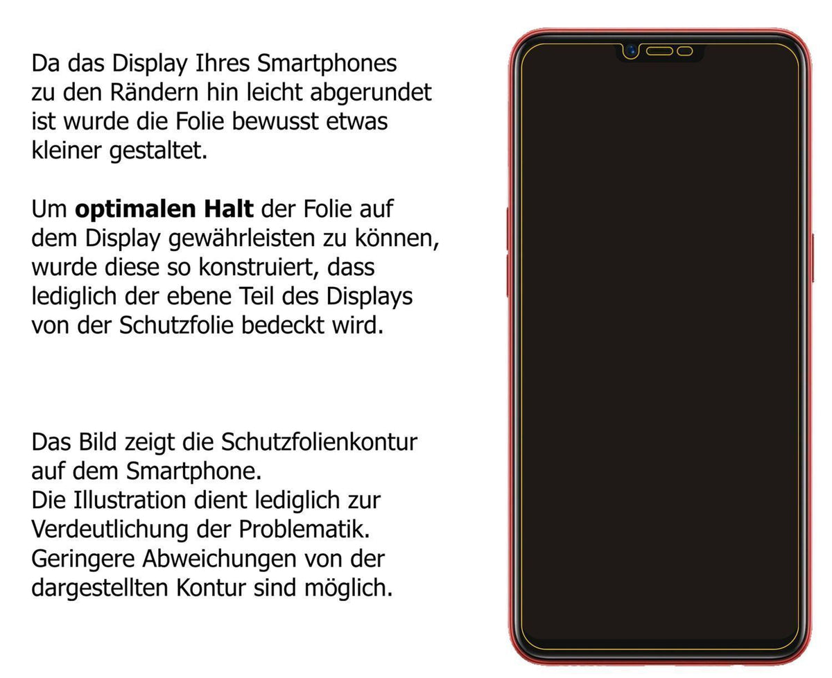 2x 9H Schutzfolie matt für OPPO A3S Panzerfolie (3)