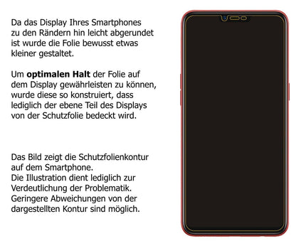 2x 9H Schutzfolie matt für OPPO A3S Panzerfolie (3)