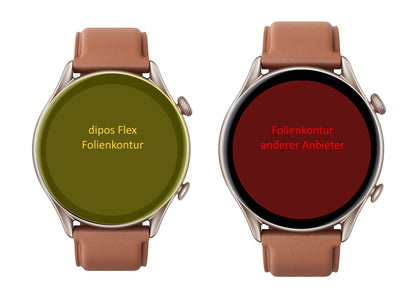 2x 3D Full Cover Schutzfolie für Amazfit GTR 3 Pro (2)
