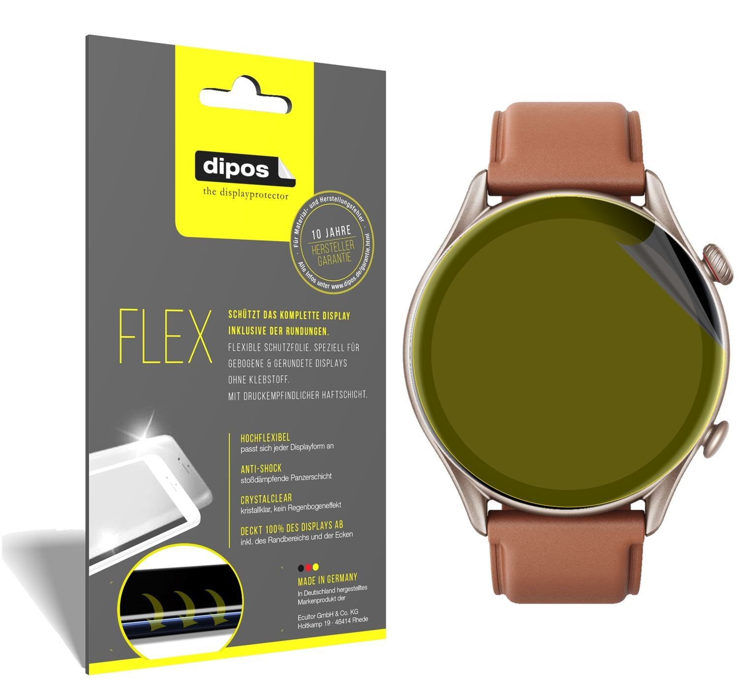 3x 3D Full Cover Schutzfolie für Amazfit GTR 3 Pro (1)